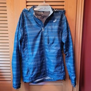 Asics Lined Windbreaker Jacket Blue Reflective